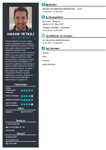 Havacılık Ve Uzay Uçak Mühendisi Cv Örnekleri cv indir